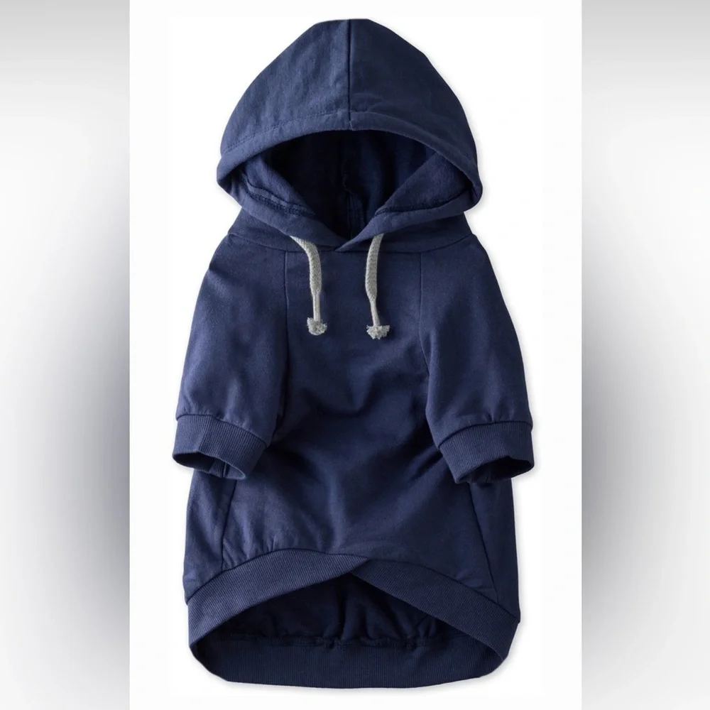PetPassion Rocky Comfy Dog Hoodie Navy Blue XXS Organic Cotton 9